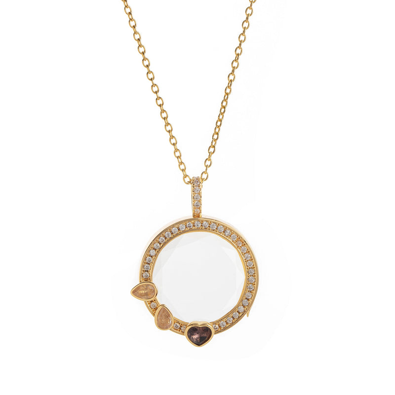 Floating Charm Locket Necklace and Mini Charms