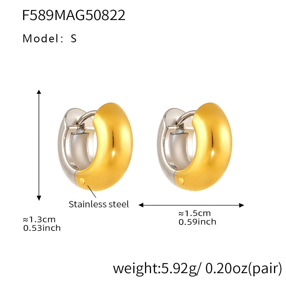 Kensi Geometric Color-block Earrings