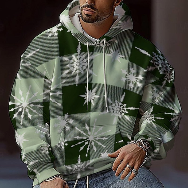 Men's Christmas Hoodie with Colorful Graphic Design and Comfortable Fit