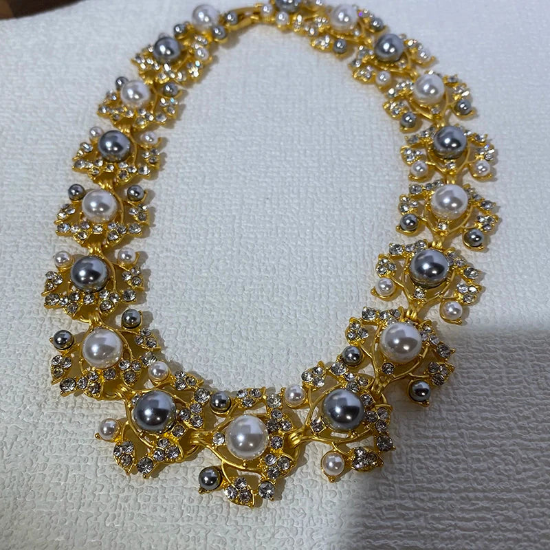 Elora Pearl Leaf Jewelry Set