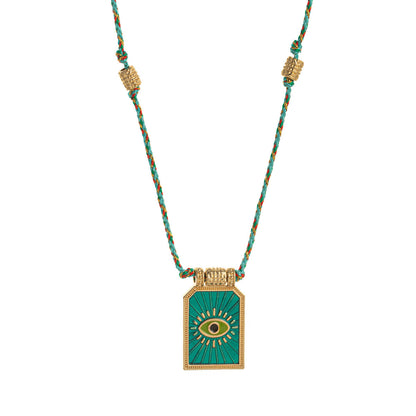 Color Cord Pendant Necklace