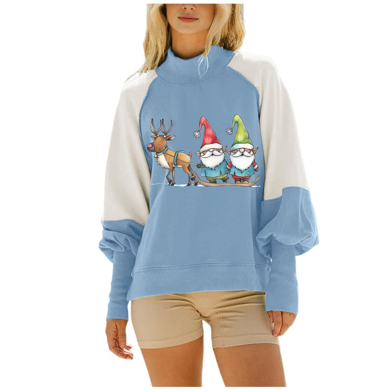 Women's Sweatshirt with Festive Motif