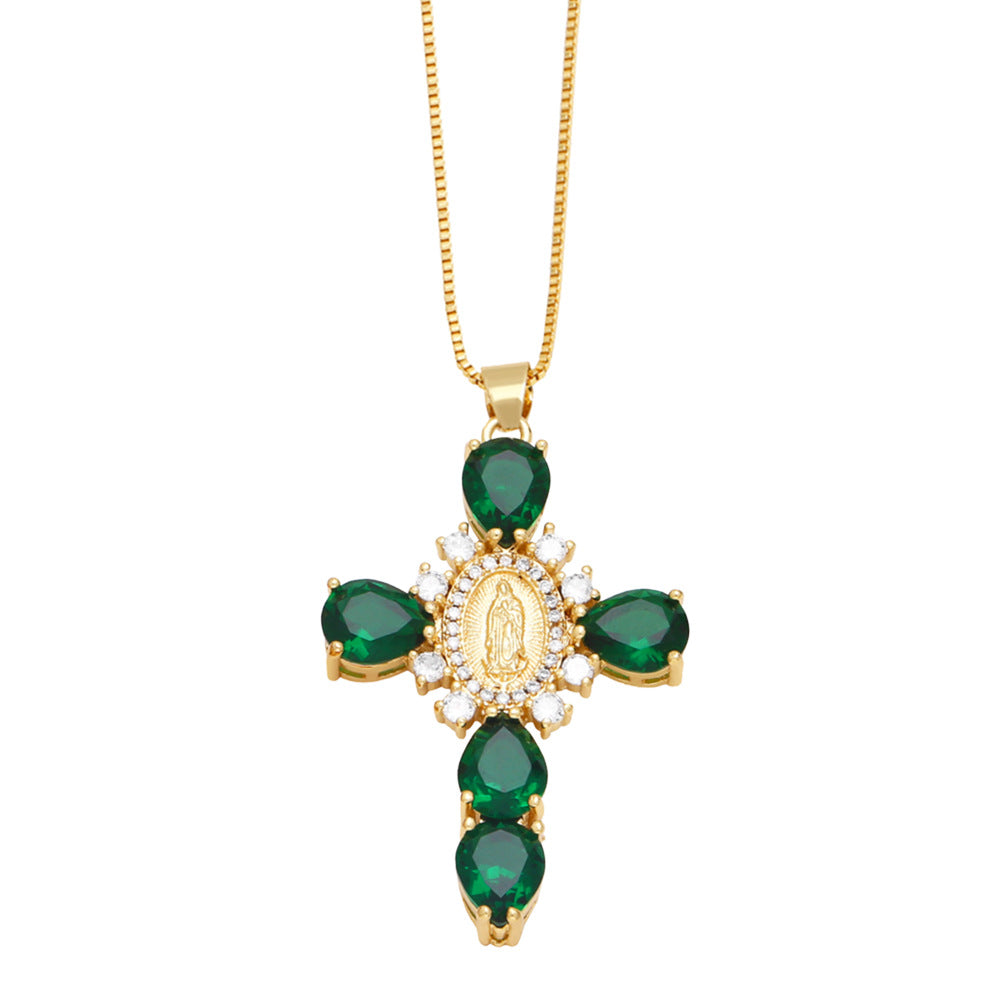 Ianna Madonna Cross Necklace