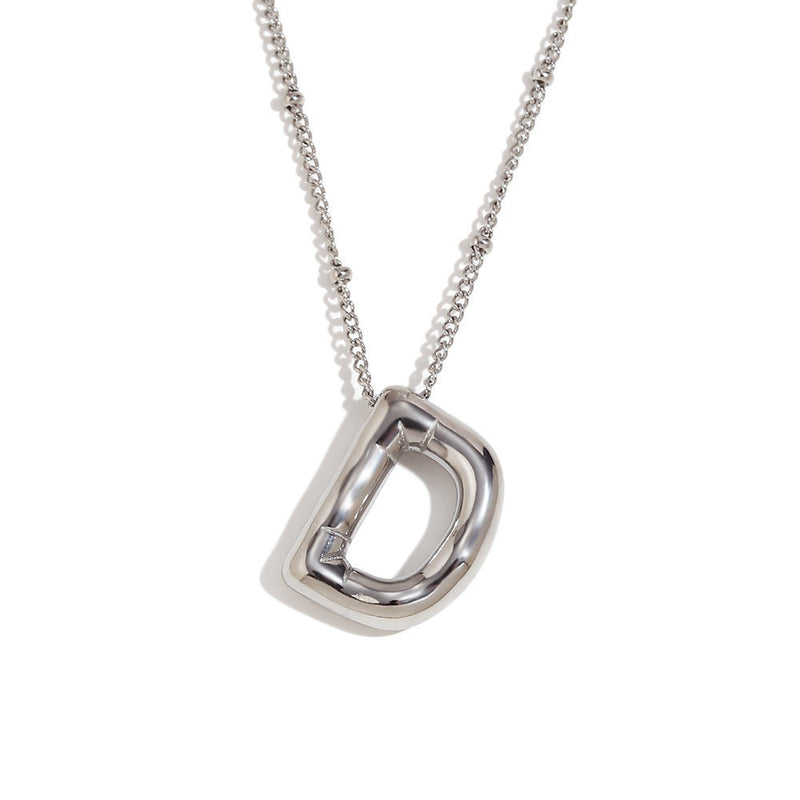 Aiyanah Glossy Bubble Letter Necklace