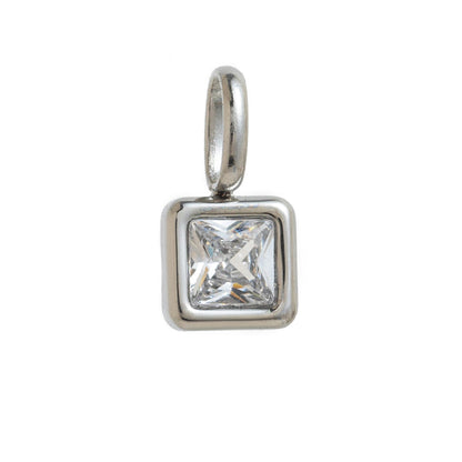 Lotus Birthstone Cube Necklace