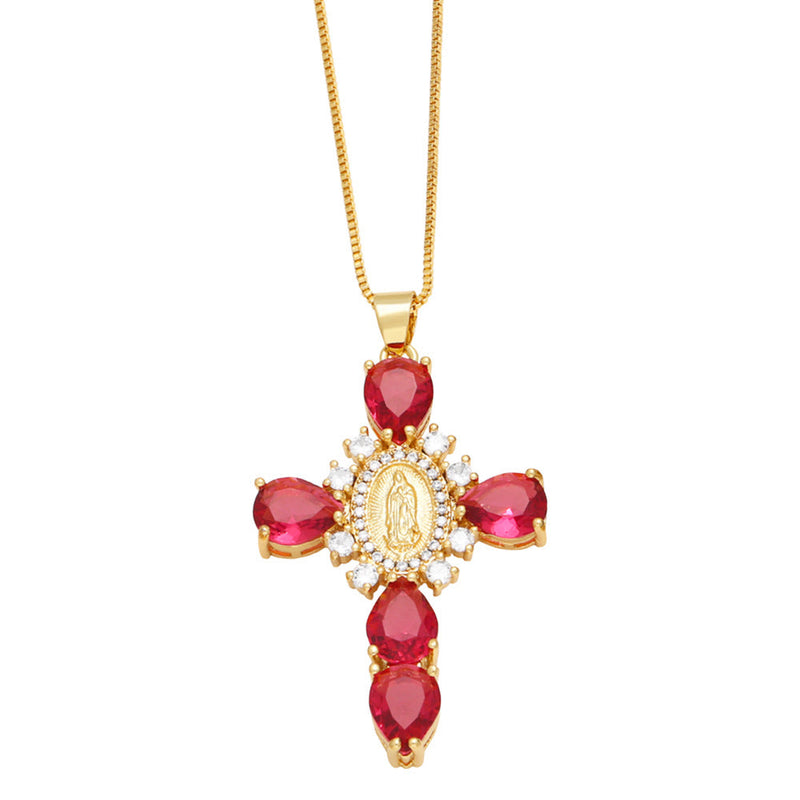 Ianna Madonna Cross Necklace