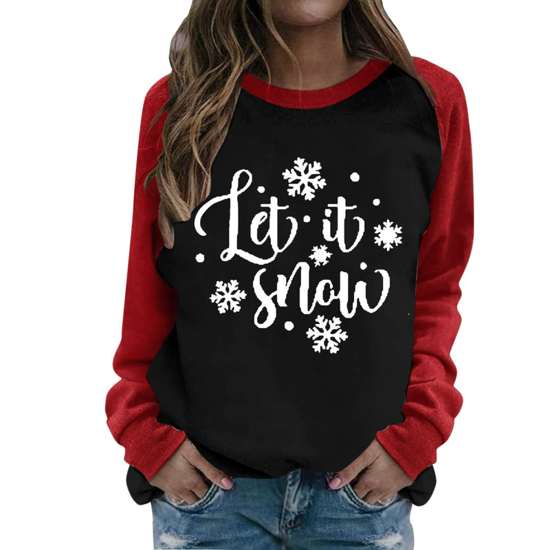 Women's Sweatshirt with Festive Christmas Motifs