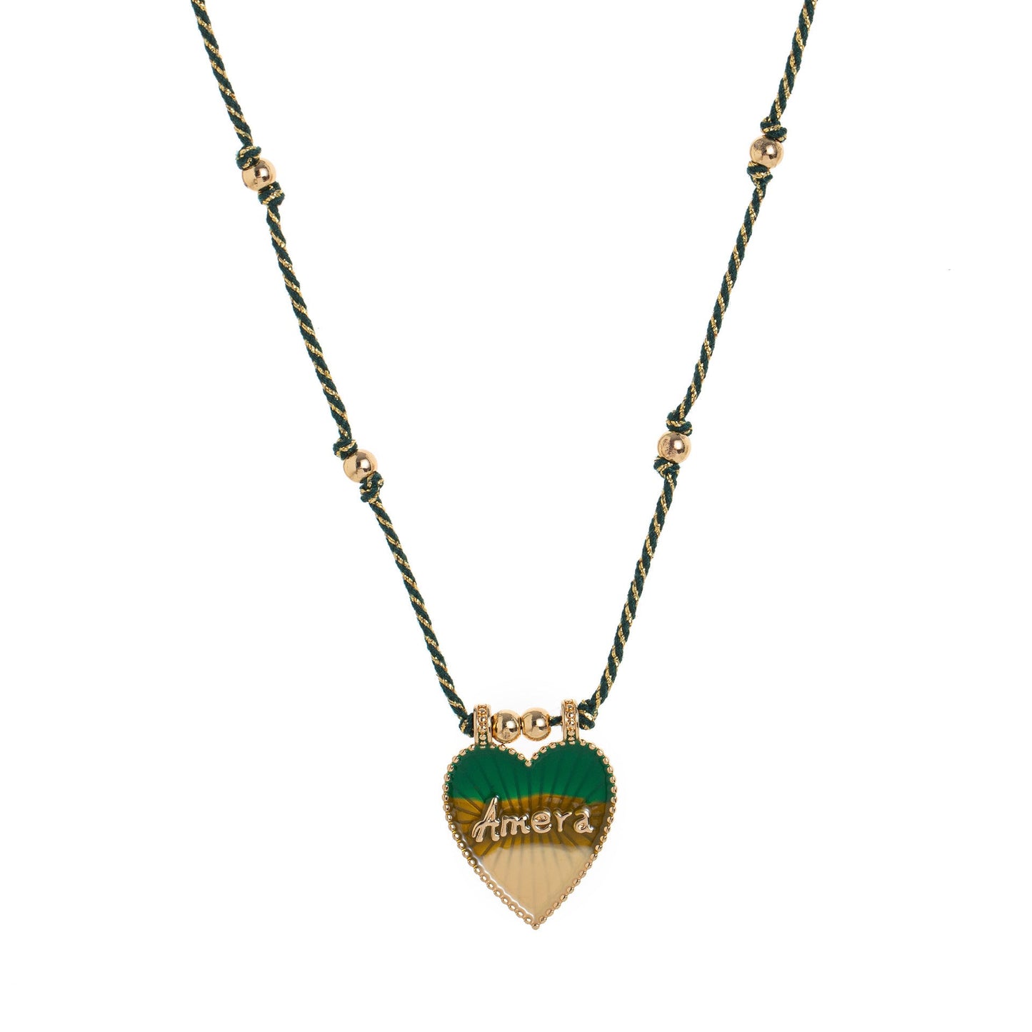 Color Cord Pendant Necklace