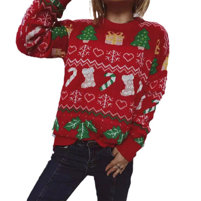 Women's Christmas Sweater with Festive Christmas Design R&B