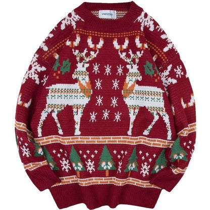Women's Festive Winter Sweater with Christmas Motifs R&B