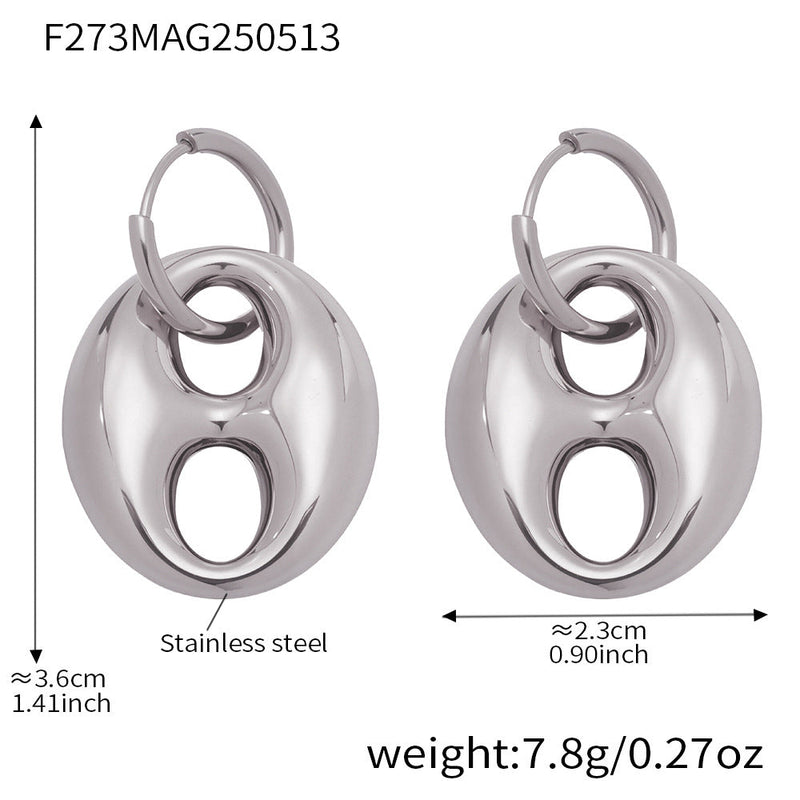 Lorelei Polished Coffee Bean Earrings