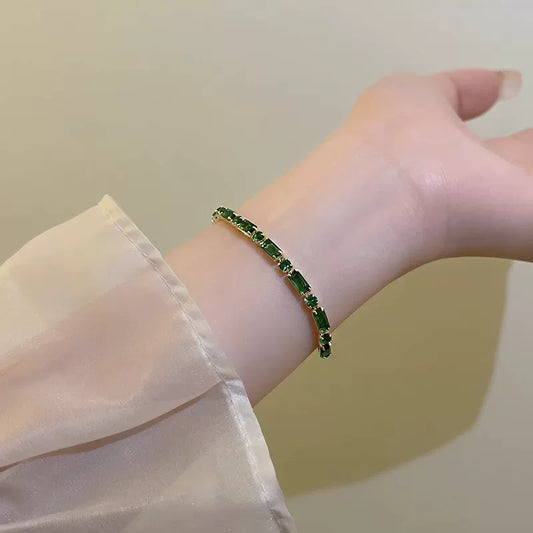 Green Stone Beaded Bracelet