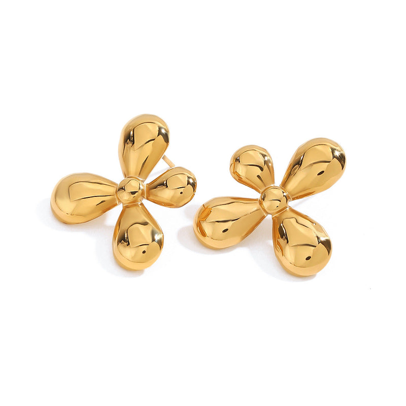 Saraya Geometric Petal Earrings