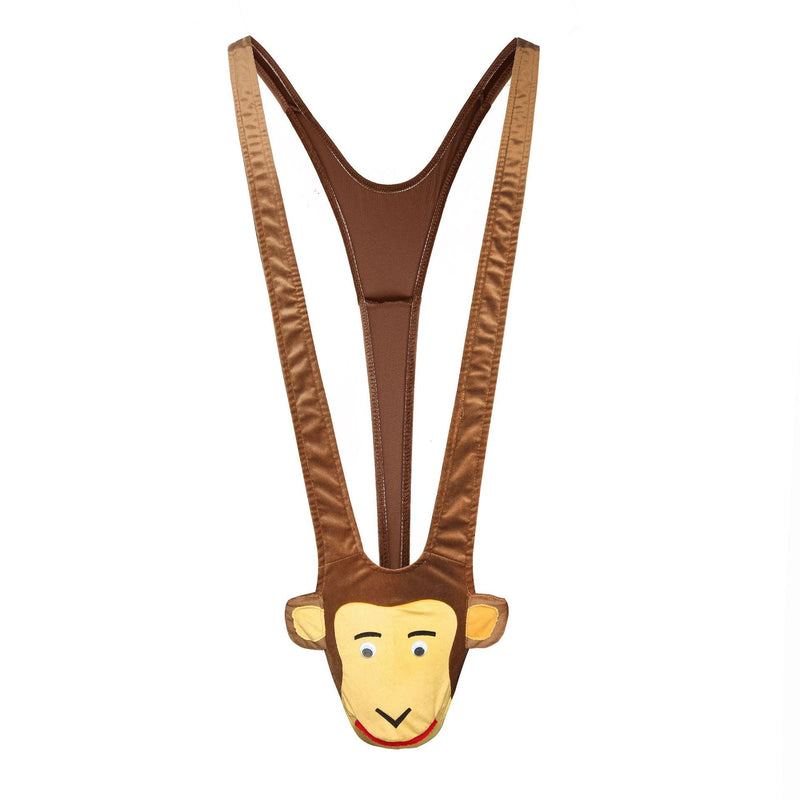 Men's Fancy Reindeer Velvet Thong with Elastic Waistband