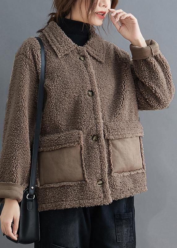 Organic Beige Coats Quality Outwear Work Outfits Lapel Pockets Outwears