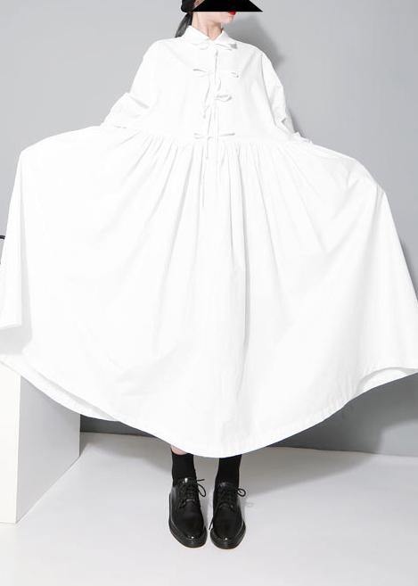 Organic Black Cotton Dresses Peter Pan Collar Cotton Bow Dress