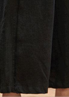 Organic Black Linen Clothes for Pockets Long Elastic Waist Wide Leg Pants
