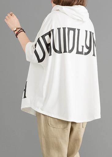 Organic Cotton Crane Tops Summer Hooded Half Sleeve Top