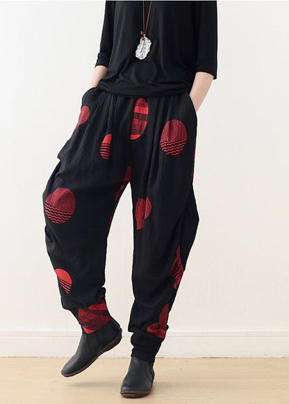 Organic Harem Pants Cotton Clothes Shape Red Loose Pants Spring