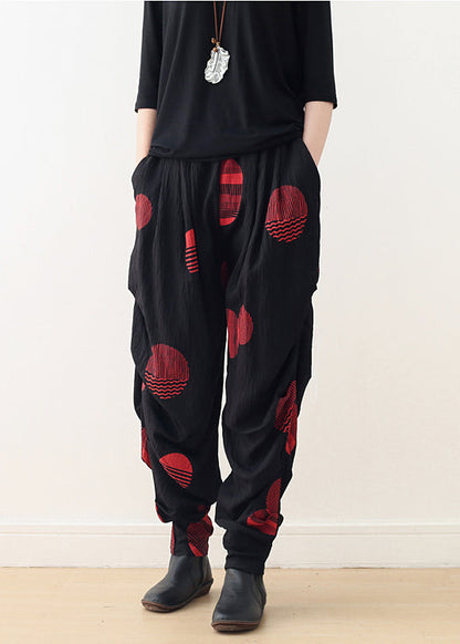 Organic Harem Pants Cotton Clothes Shape Red Loose Pants Spring