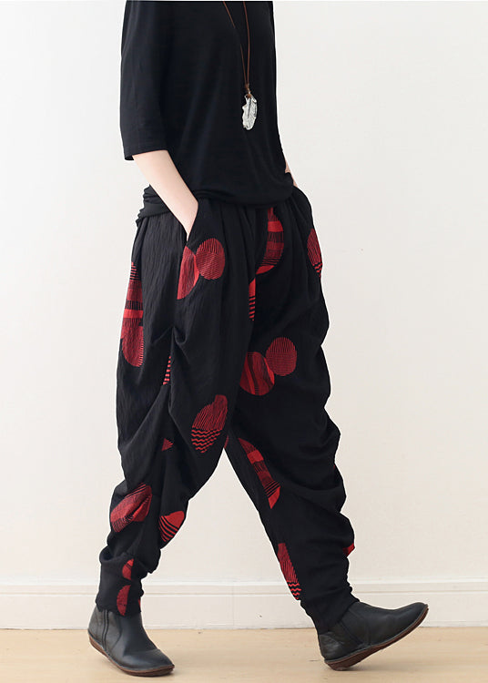 Organic Harem Pants Cotton Clothes Shape Red Loose Pants Spring