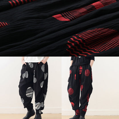 Organic Harem Pants Cotton Clothes Shape Red Loose Pants Spring