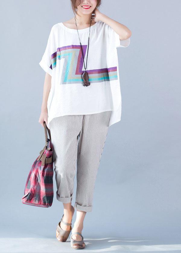 Organic O Neck Linen Tops Blouses Photography White Blouses Summer