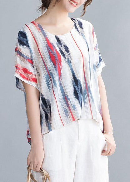 Organic O Neck Shirts Inspiration Striped Top