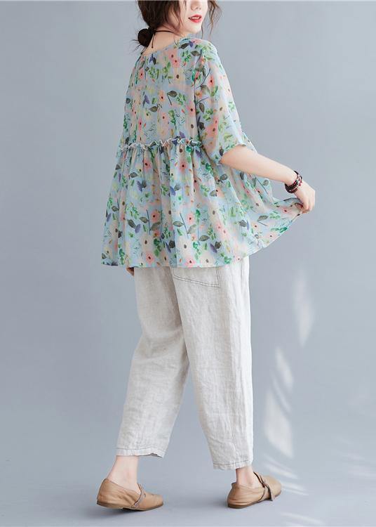 Organic V Neck Ruffles Summer Tops Ideas Blouse