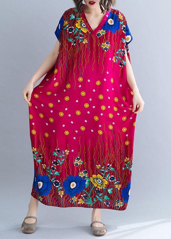 Organic V Neck Summer Clothes for Inspiration Red Dresses