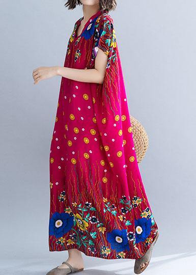 Organic V Neck Summer Clothes for Inspiration Red Dresses