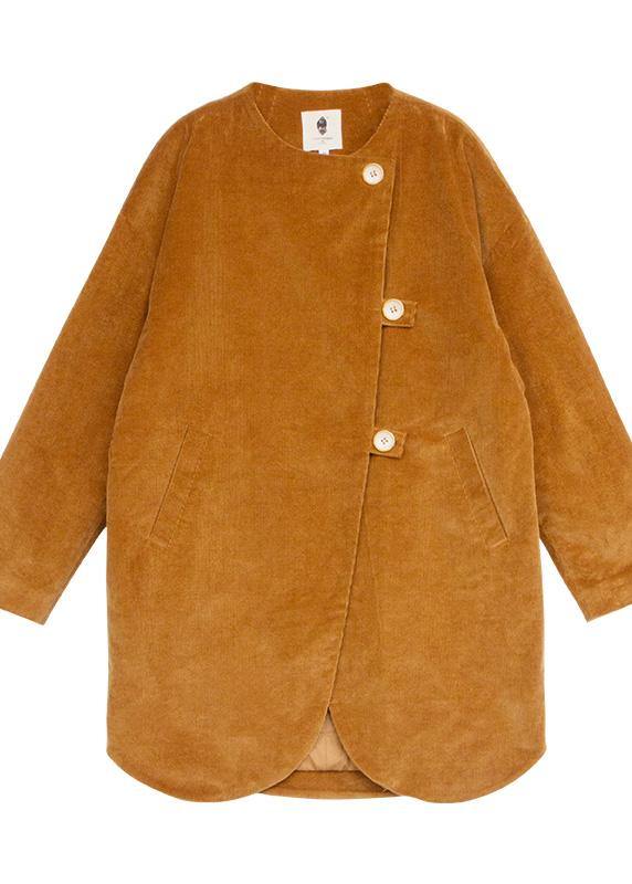 Organic Yellow Tunic Coats Photography Button Coat