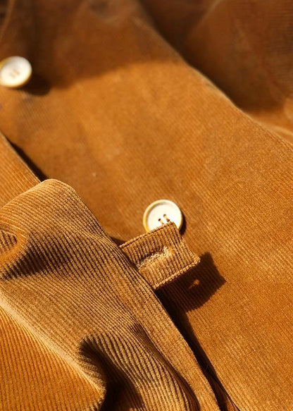 Organic Yellow Tunic Coats Photography Button Coat