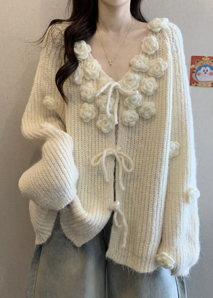 Original Design Apricot Cotton Knit Cardigan