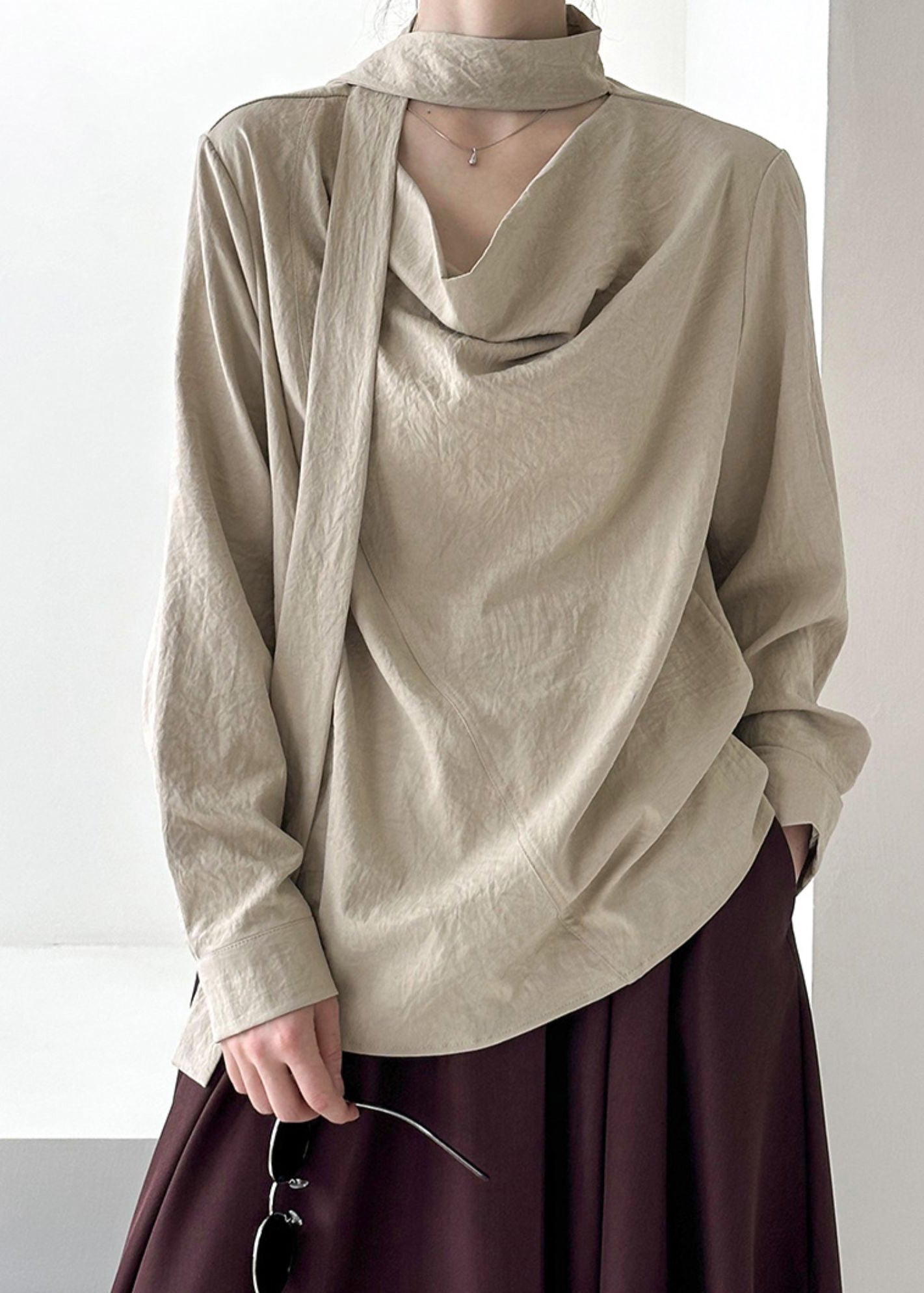 Original Design Khaki Ribbon Solid Top Spring