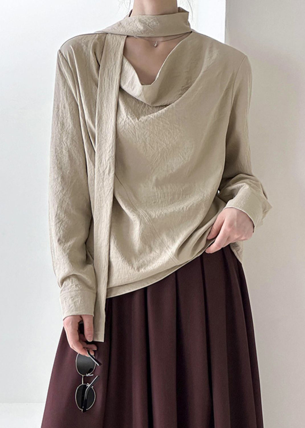 Original Design Khaki Ribbon Solid Top Spring