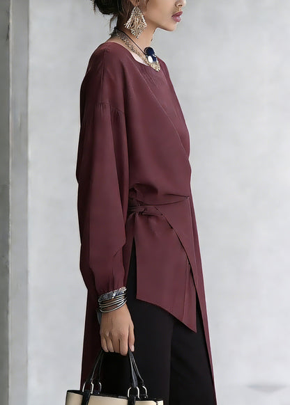 Original Design Red Crossing Shirt Spring