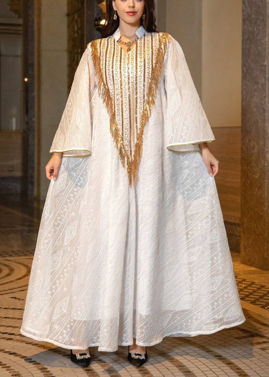 Original Design Sequins Embroidered Tulle a Line Dress
