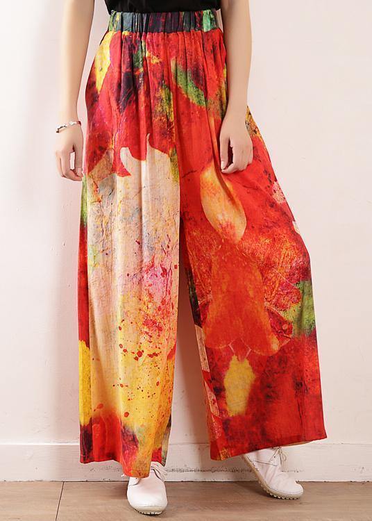 Original Design Summer Cotton Linen Pants Loose Wide Leg Pants