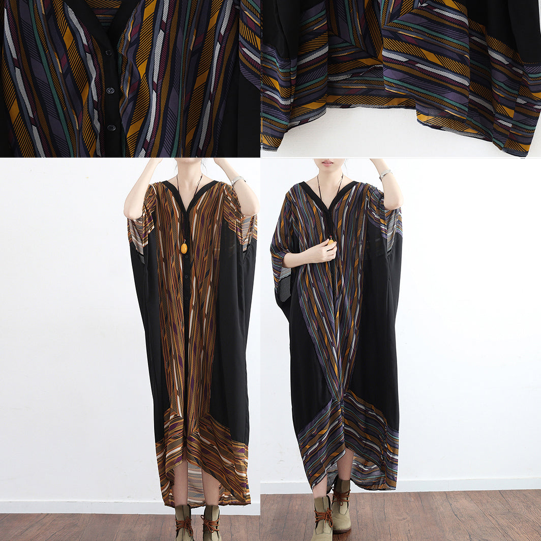 Oversized Yellow Chiffon Caftans Beach Dresses Long Causal Dresses Gown Flowy