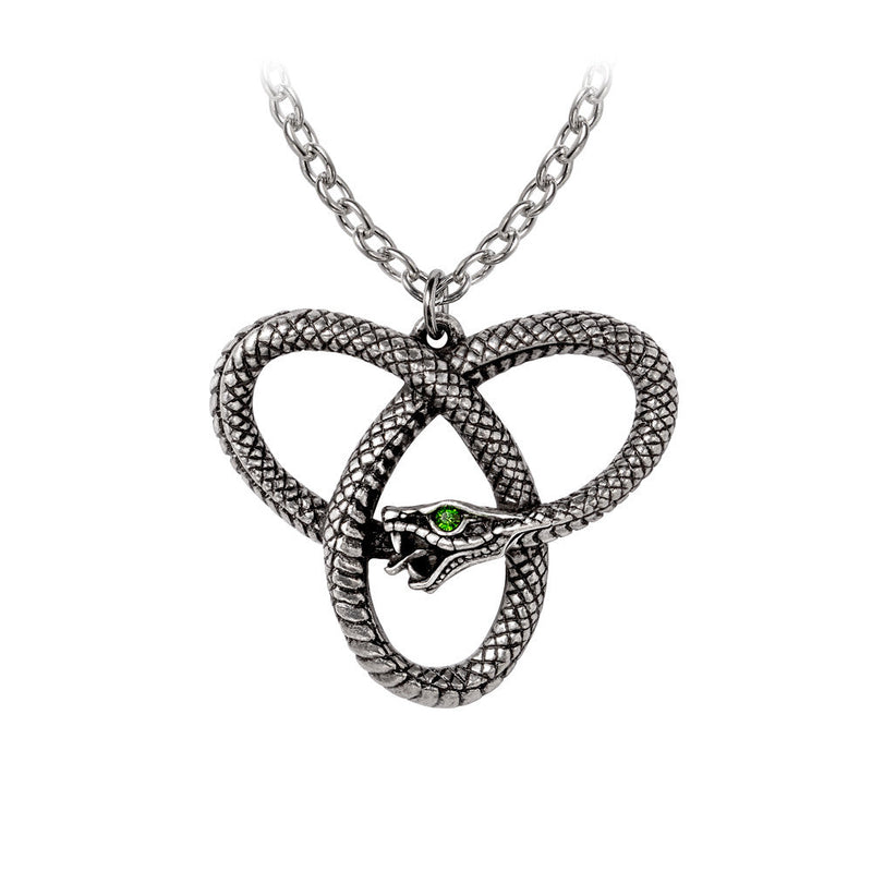 Eve's Triquetra Serpent Pendant Snake Goddess Necklace by Alchemy Gothic