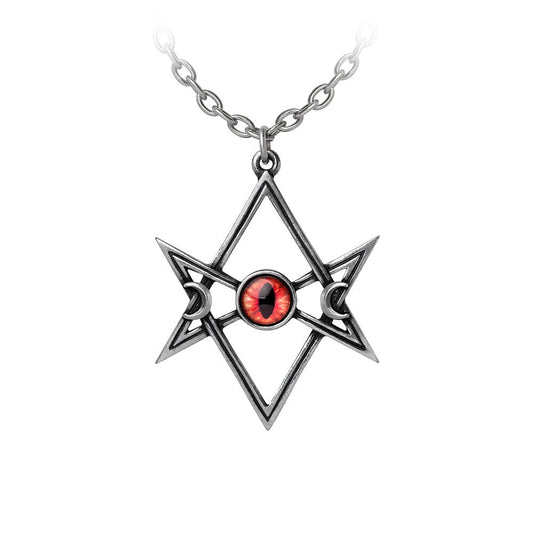 Unicursal Hex Evil Eye Pendant Necklace by Alchemy Gothic