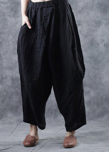 Personality Linen Gray Pants Loose Autumn Pants