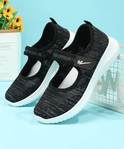 Pink Breathable Mesh Flat Shoes Buckle Strap