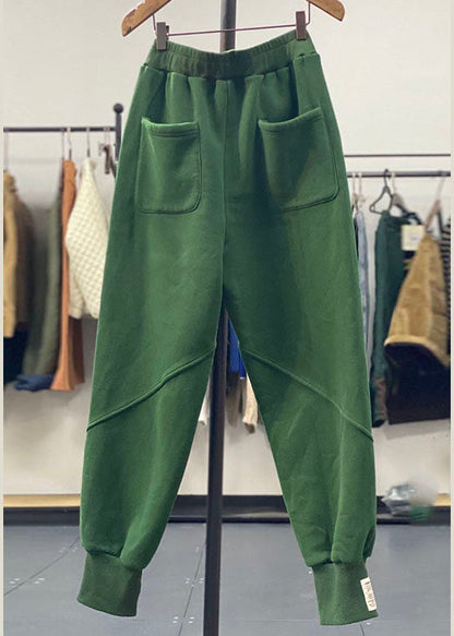 Apricot Pockets Warm Fleece Pants Winter