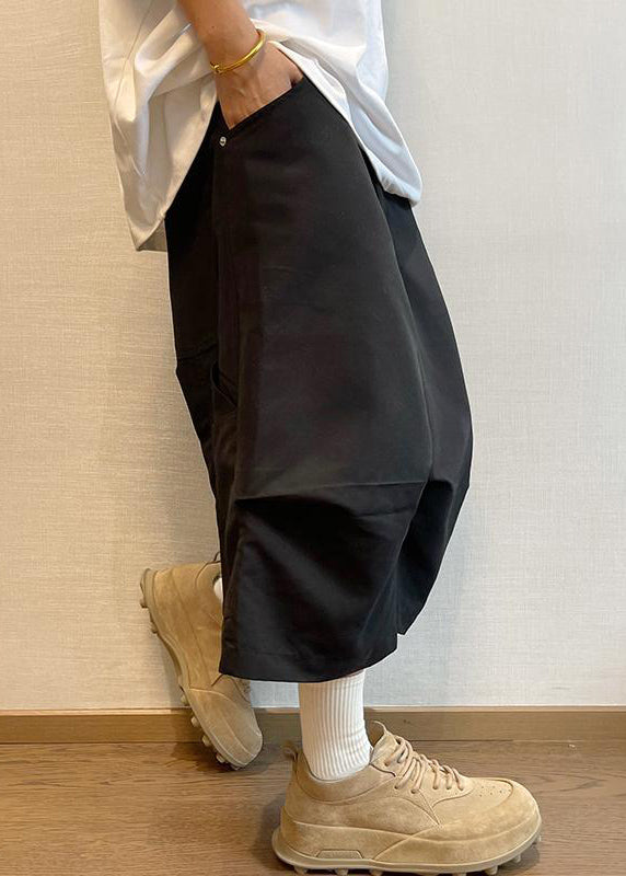 Beige Pockets High Waist Pants Summer