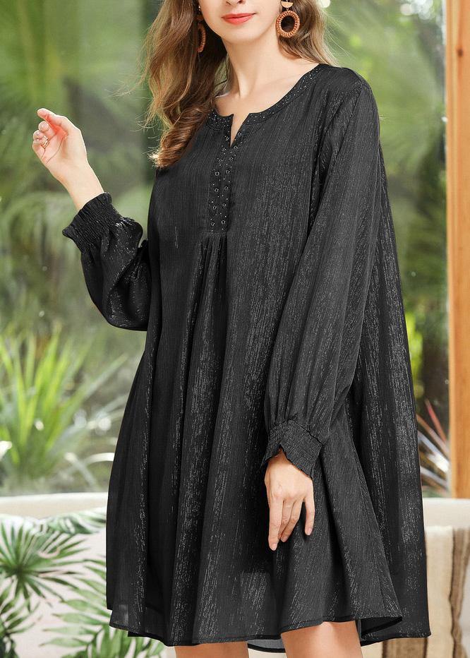 Black Chiffon Summer Holiday Dress
