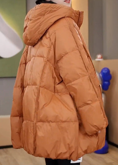 Green Hooded Pockets Duck Down Parkas Winter