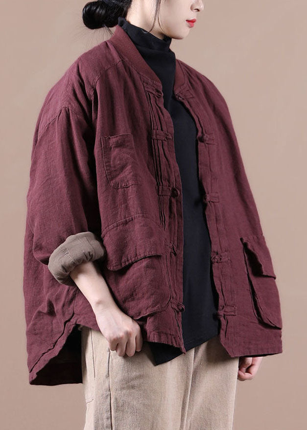 Mulberry Oversized Linen Coat Outwear Winter Parkas