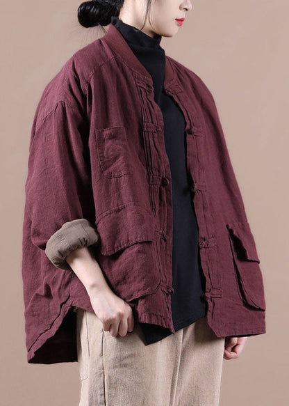 Mulberry Oversized Linen Coat Outwear Winter Parkas